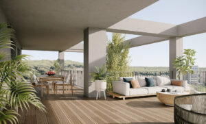 Terraço de novo apartamento para venda em Miraflores